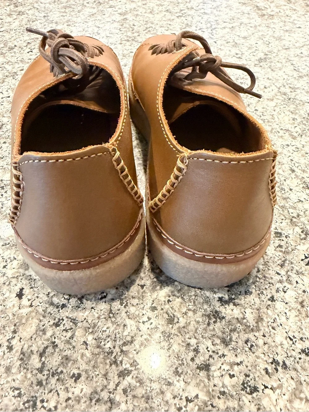 Clarks Men's Brown Leather Lace-Up Derby Sneakers